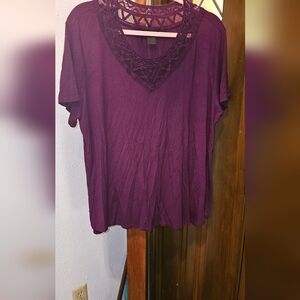 Chic Purple Short Sleeve Top